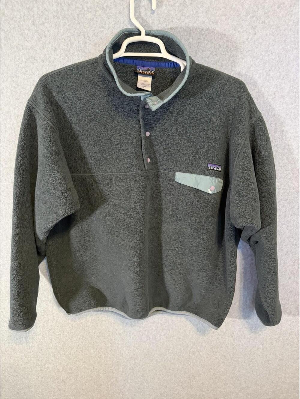 Vintage 90s Men’s Size Large Patagonia Synchilla Snap-T Fleece Gray Y2K